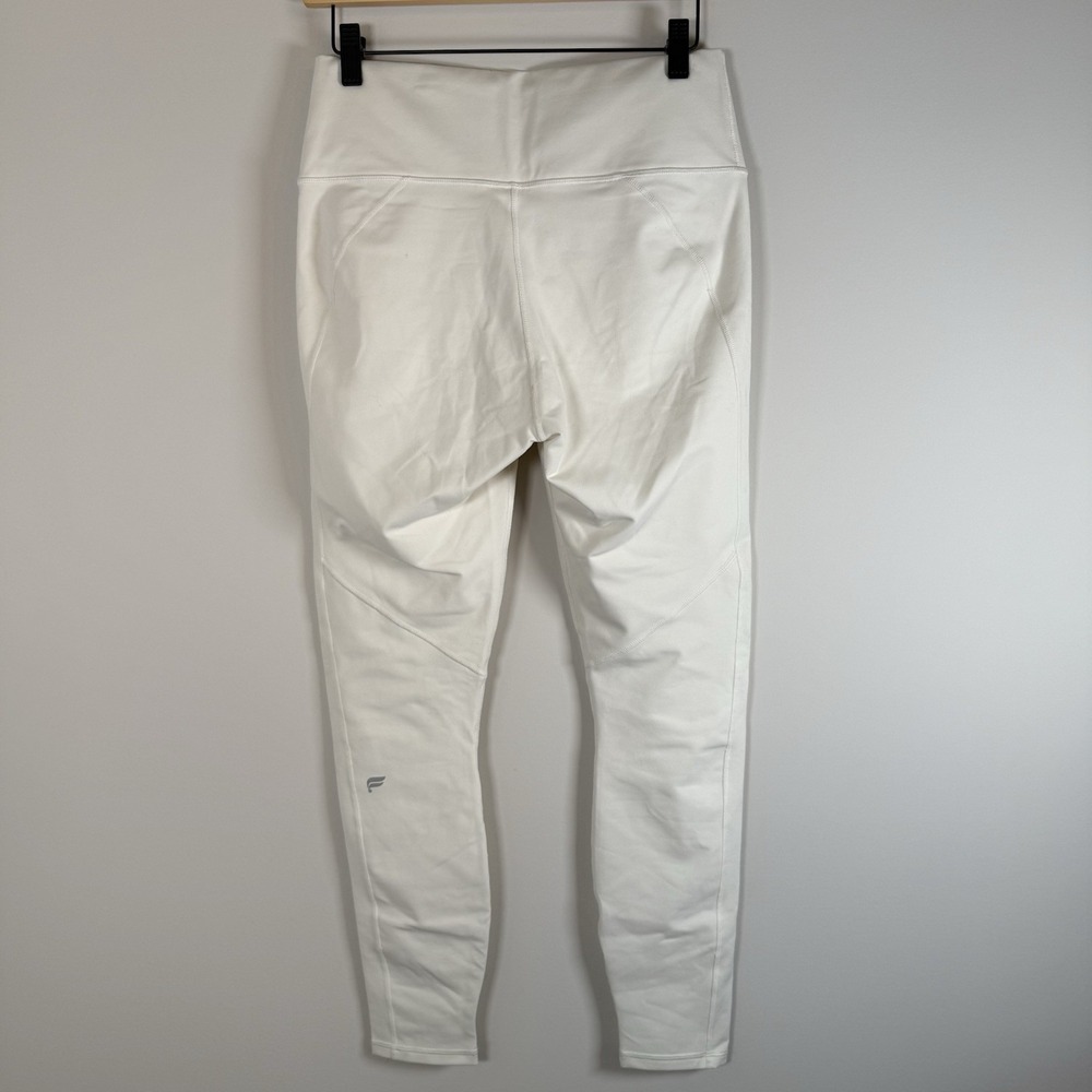 Fabletics PowerHold Define Full Length High Waisted Ivory Leggings Large NWT - Picture 2 of 4